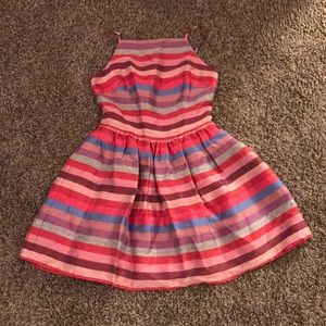 NWT Bebe Striped Mock Neck Fit n Flare Dress.